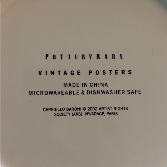 Pottery Barn White Pasta Bowl with Vintage Red Label - Picture 2 of 6